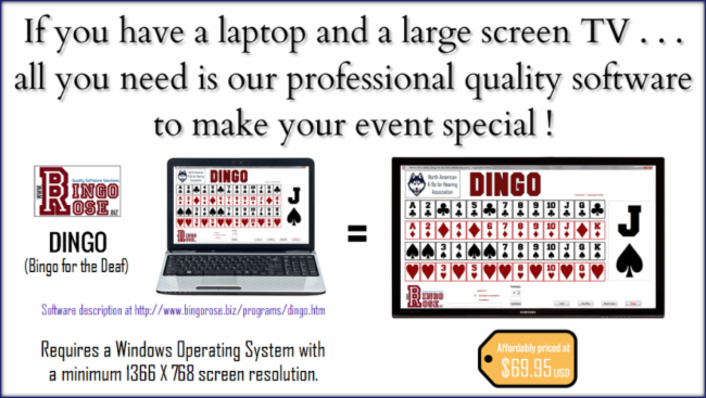 DINGO (Bingo for the Deaf) description